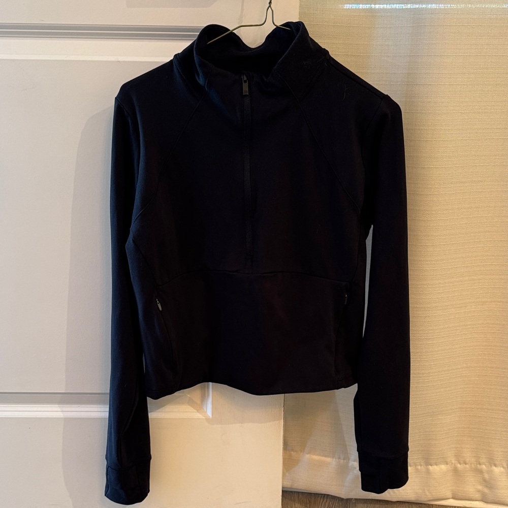 all in motion Black Half-Zip Lightweight Jacket